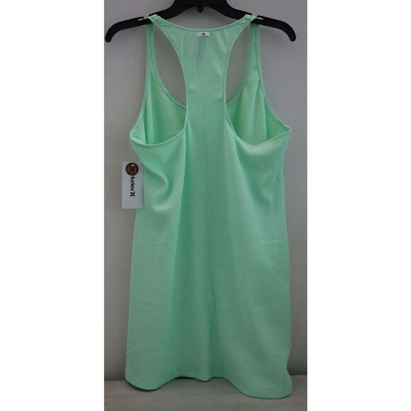 Hurley HC0134 Womens Sz L Mint Green Textured Beach Mini Tank Dress Cover Up $65 - Picture 2 of 9